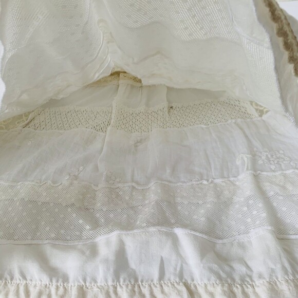 Marilu Dress Girls Size 6 White Ivory Lace Overlay Sleeveless Tiered Lightweight - Picture 11 of 11
